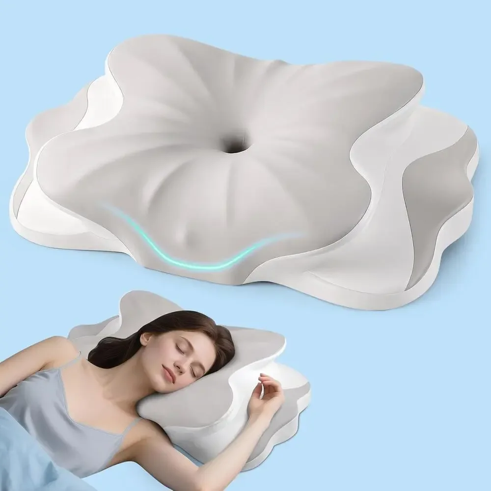 Cervical Neck Pillow - Neck Support Pillows for Sleeping, Contour Memory Foam